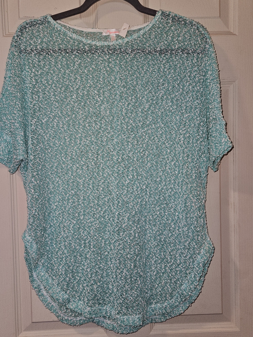 Light Mint Short-Sleeve Textured Women’s Top